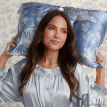 Load image into Gallery viewer, KITSCH - Bridgerton x Kitsch Satin Pillowcase in Garden Toile