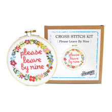 Load image into Gallery viewer, The Stranded Stitch - Please Leave By Nine Cross Stitch Kit