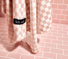 Load image into Gallery viewer, KITSCH - Extra Large Quick-Dry Hair Towel Wrap- Terracotta Checker