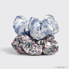 Load image into Gallery viewer, KITSCH - Bridgerton x Kitsch Satin Pillow Scrunchies® in Toile in Bloom