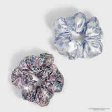 Load image into Gallery viewer, KITSCH - Bridgerton x Kitsch Satin Pillow Scrunchies® in Toile in Bloom