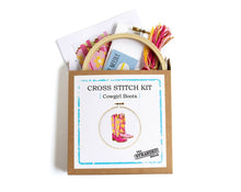 Load image into Gallery viewer, The Stranded Stitch - Cowgirl Boots Cross Stitch Kit