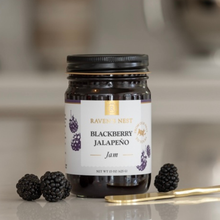 Load image into Gallery viewer, Raven's Nest Gourmet - Blackberry Jalapeño Jam - 15 oz.