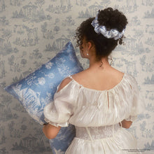 Load image into Gallery viewer, KITSCH - Bridgerton x Kitsch Satin Pillow Scrunchies® in Toile in Bloom