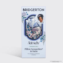 Load image into Gallery viewer, KITSCH - Bridgerton x Kitsch Satin Pillow Scrunchies® in Toile in Bloom