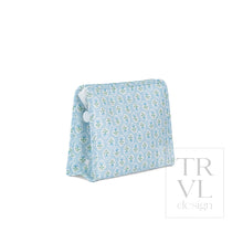 Load image into Gallery viewer, ROADIE LARGE Zip Pouch - PETITE FLEUR BLUE - Travel Pouches