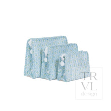 Load image into Gallery viewer, ROADIE MEDIUM Zip Pouch - PETITE FLEUR BLUE - Travel Pouches