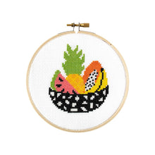 Load image into Gallery viewer, The Stranded Stitch - Fruit Bowl Cross Stitch Kit