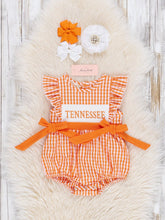 Load image into Gallery viewer, Marie Nicole Clothing - Tennessee Smocked Gingham Bubble Romper
