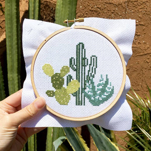 The Stranded Stitch - Desert Cacti Cross Stitch Kit