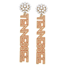 Load image into Gallery viewer, Tennessee Volunteers Dotted Enamel Drop Earrings
