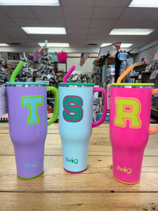 Swig cups with letter