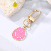 Load image into Gallery viewer, Sweet Cherry Sky - Smiley Face Keychain: Pink
