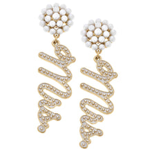 Load image into Gallery viewer, Canvas Style - Miss to Mrs. Studded Enamel Earrings in Ivory

