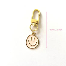 Load image into Gallery viewer, Sweet Cherry Sky - Smiley Face Keychain: Blue
