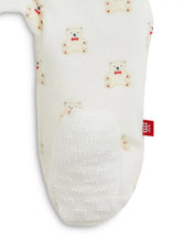 Load image into Gallery viewer, Magnetic me teddy bows velour footie
