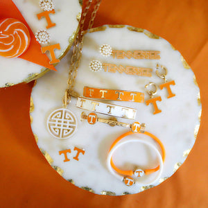 Tennessee Volunteers Dotted Enamel Drop Earrings