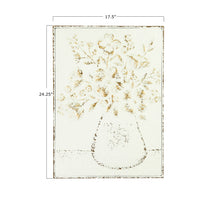 Load image into Gallery viewer, Embossed Wall Decor with Flowers in Vase
