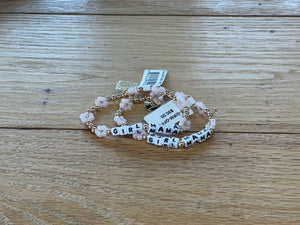 Little Words Project Bracelets (white filled)