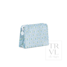Load image into Gallery viewer, ROADIE MEDIUM Zip Pouch - PETITE FLEUR BLUE - Travel Pouches
