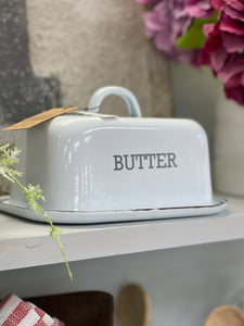 Enameled Butter Dish