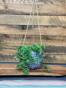 Blue Ceramic Hanging Pot